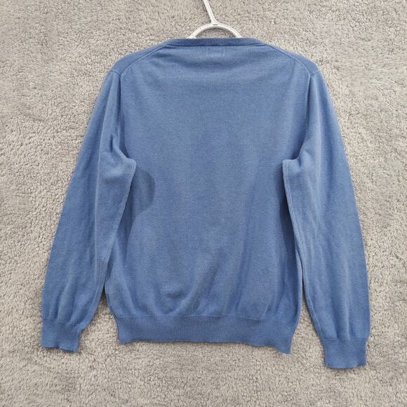 J Crew Blue Soft Crew Neck Pullover Sweater Medium Cotton Cashmere Blend Casual - Picture 9 of 11
